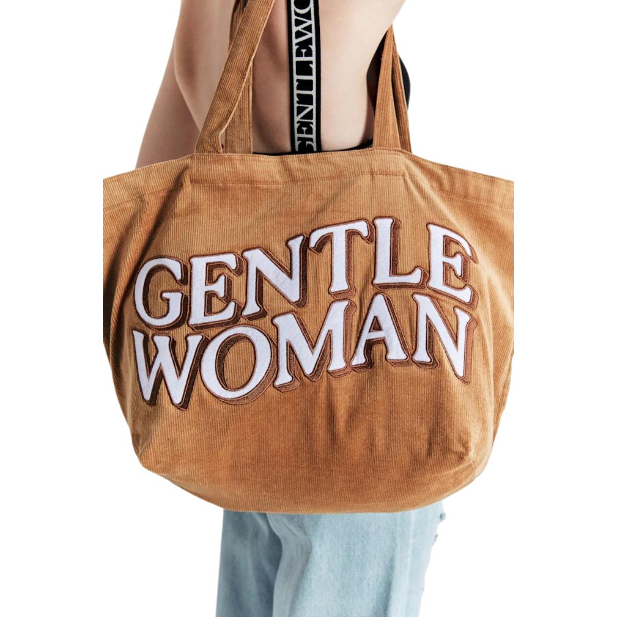 Gentle Woman Corduroy Tote Bag