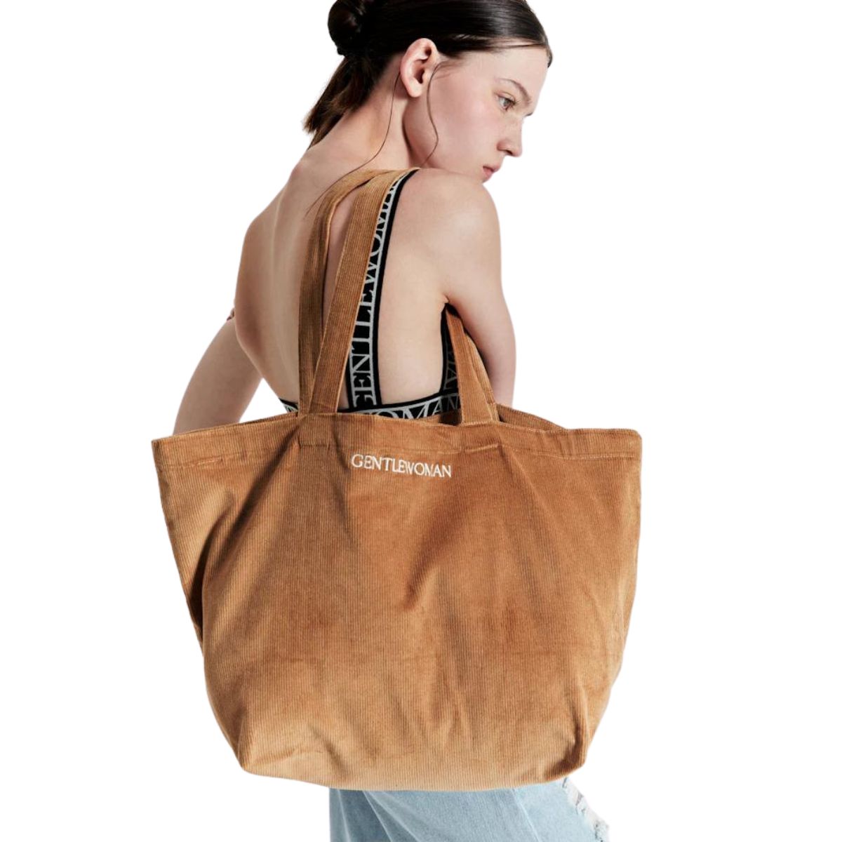 Gentle Woman Corduroy Tote Bag