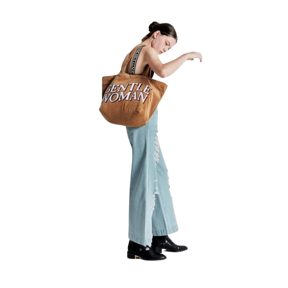 Gentle Woman Corduroy Tote Bag