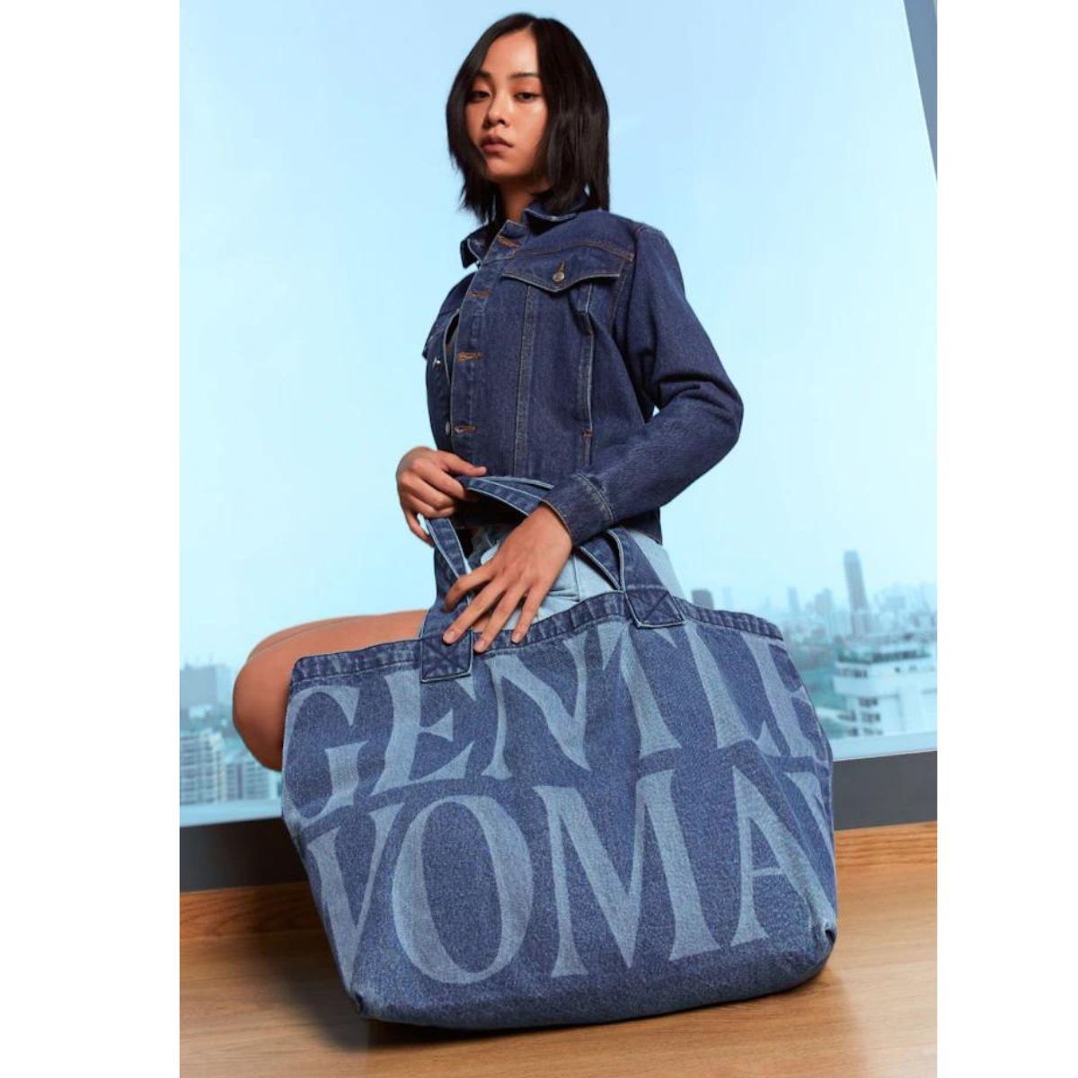 Gentle Woman Denim Jumbo Tote Bag