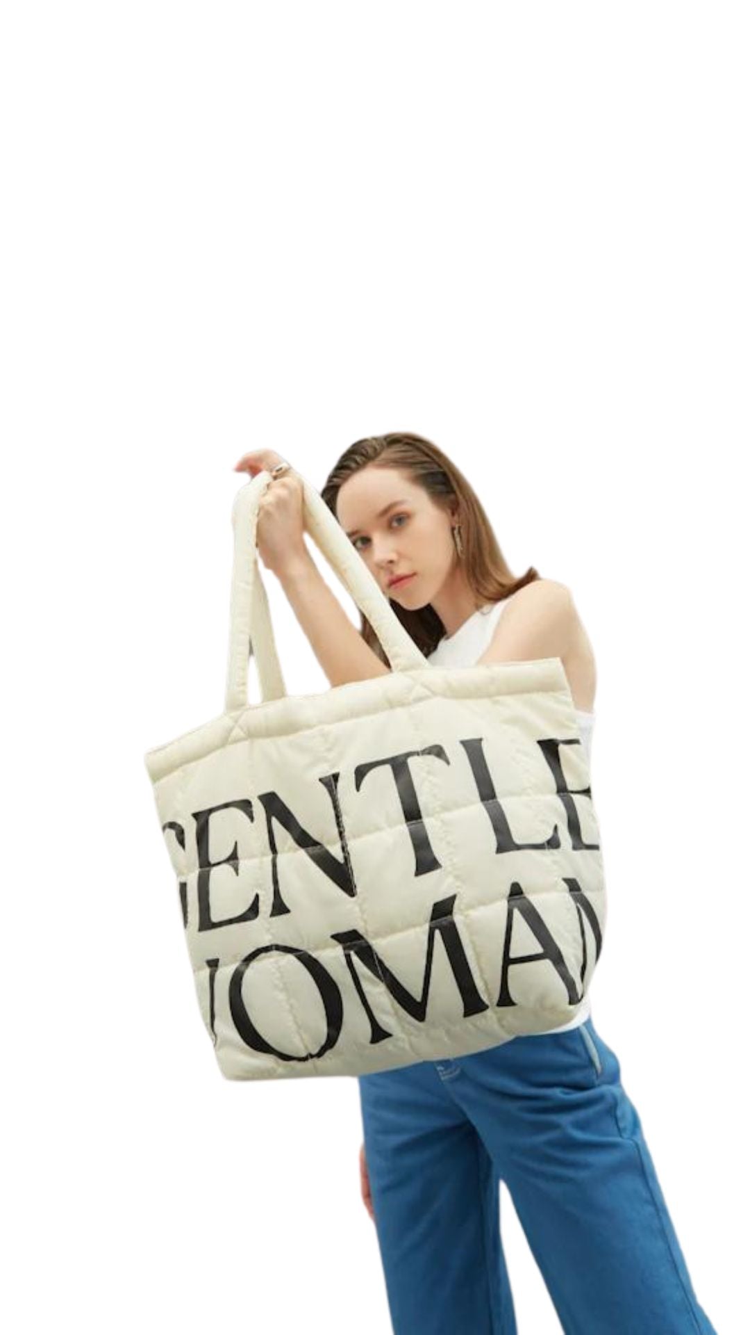 Gentle Woman Puffer Bag Cream