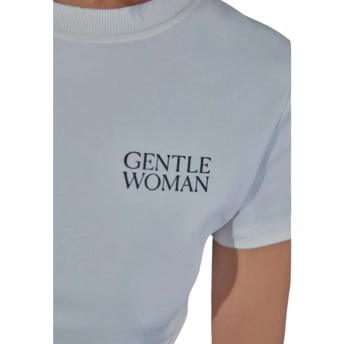 Gentle Woman Winter Aura Crop T-shirt White