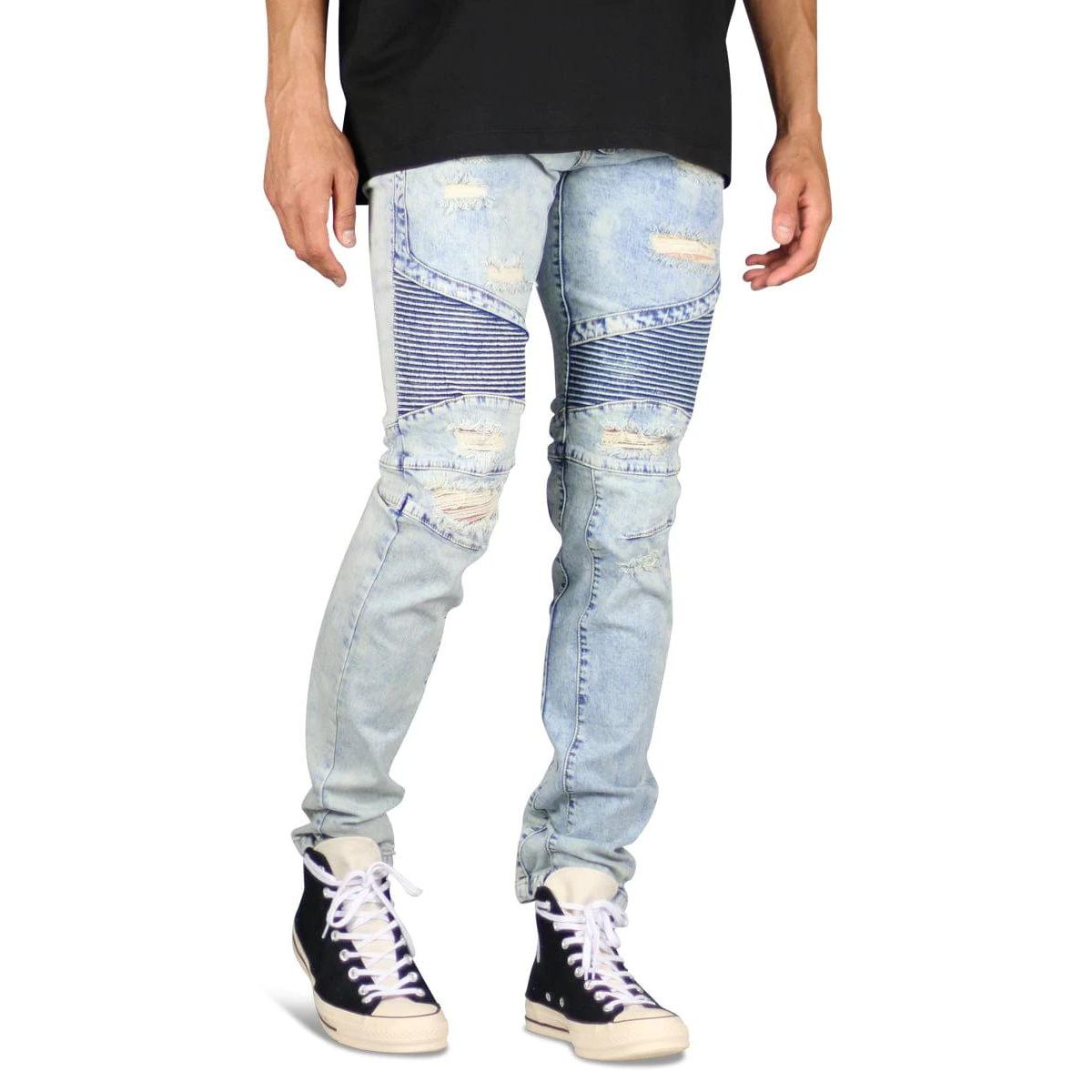 Hyper Denim Blue Ara Biker Jeans