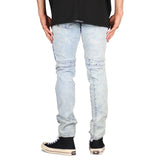 Hyper Denim Blue Ara Biker Jeans