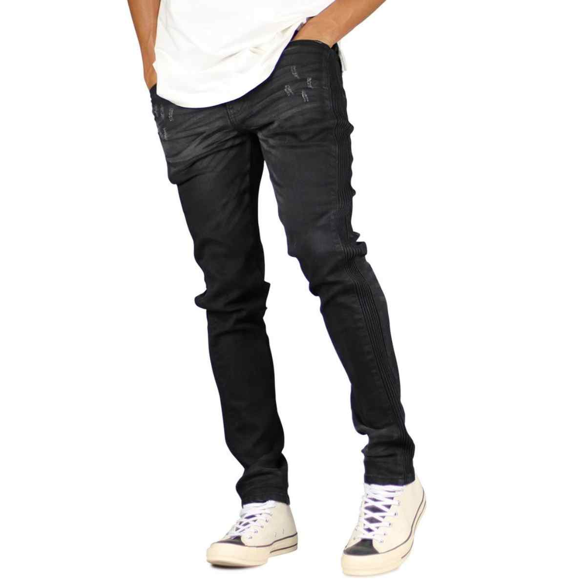 Hyper Denim Biker Track Jeans