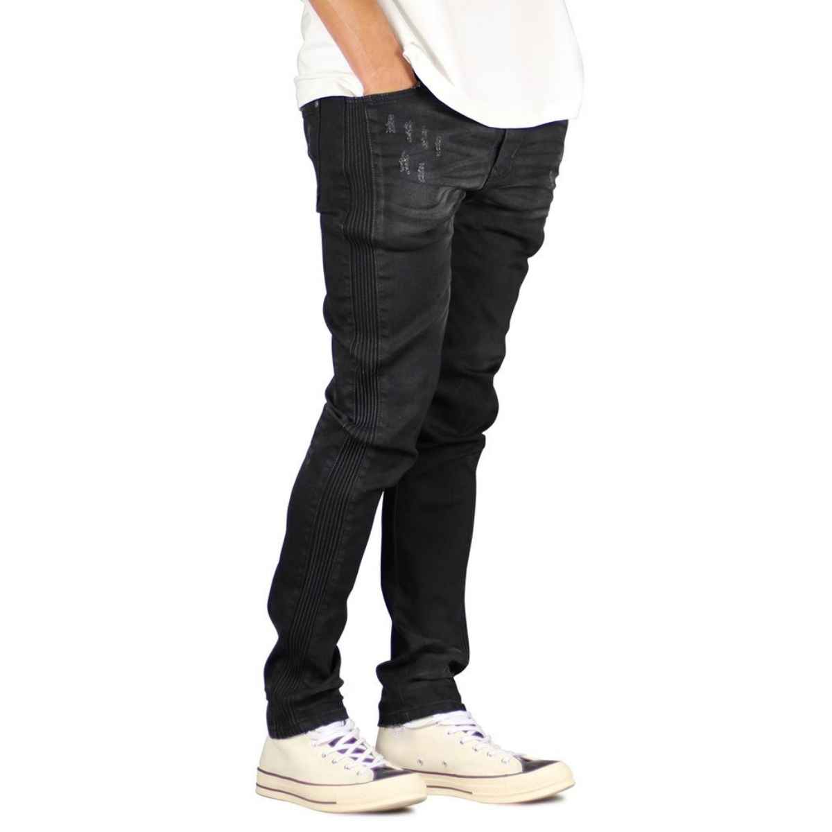 Hyper Denim Biker Track Jeans