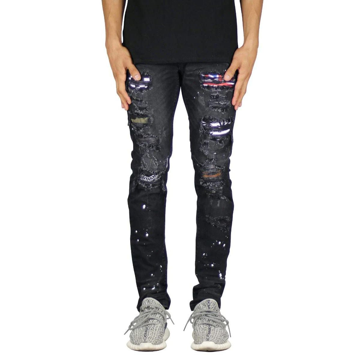 Hyper Denim Patch Jean Black