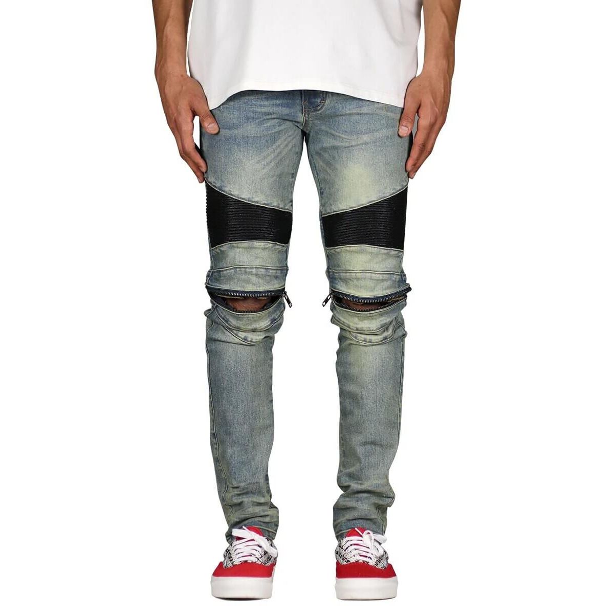 Hyper Denim Moto Zipper Jeans