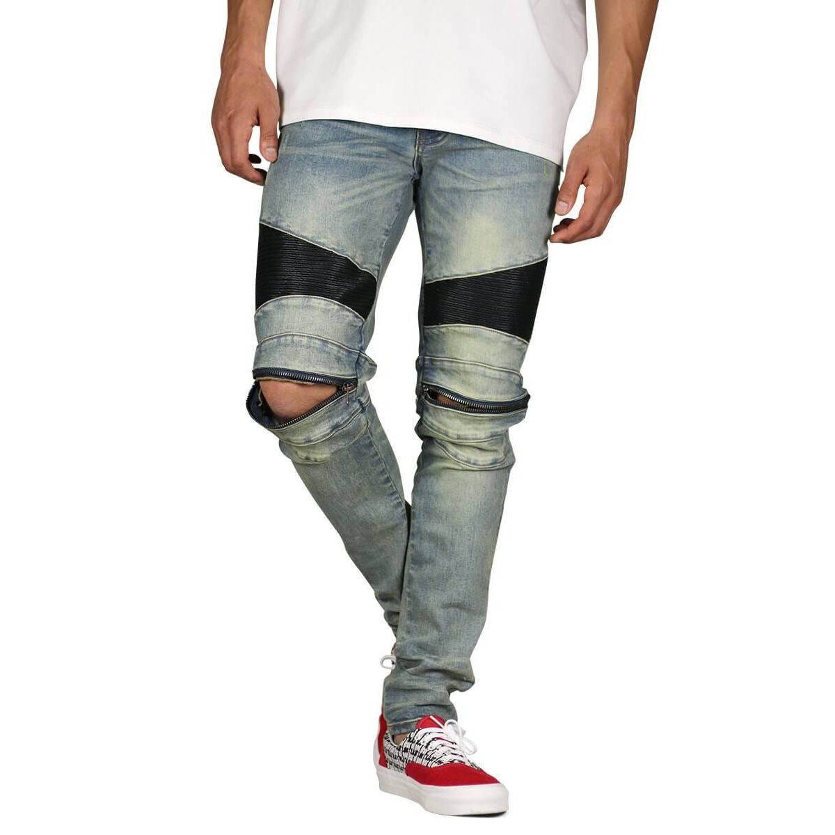 Hyper Denim Moto Zipper Jeans