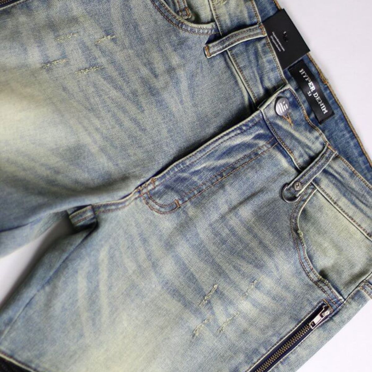 Hyper Denim Moto Zipper Jeans