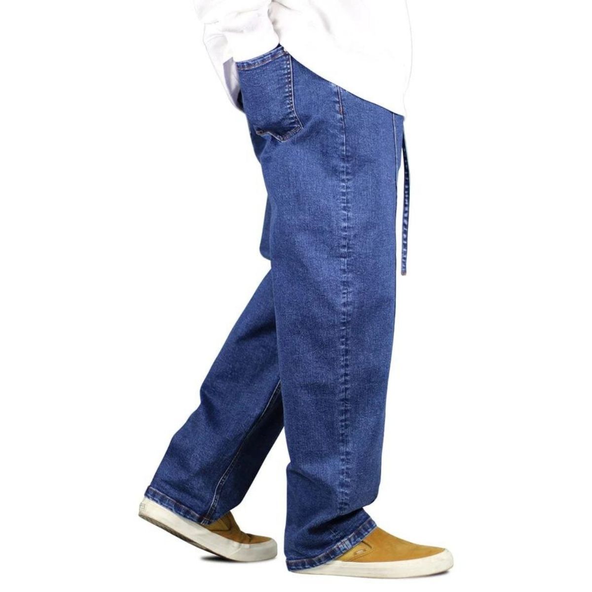 Hyper Denim Pleated Baggy Jeans