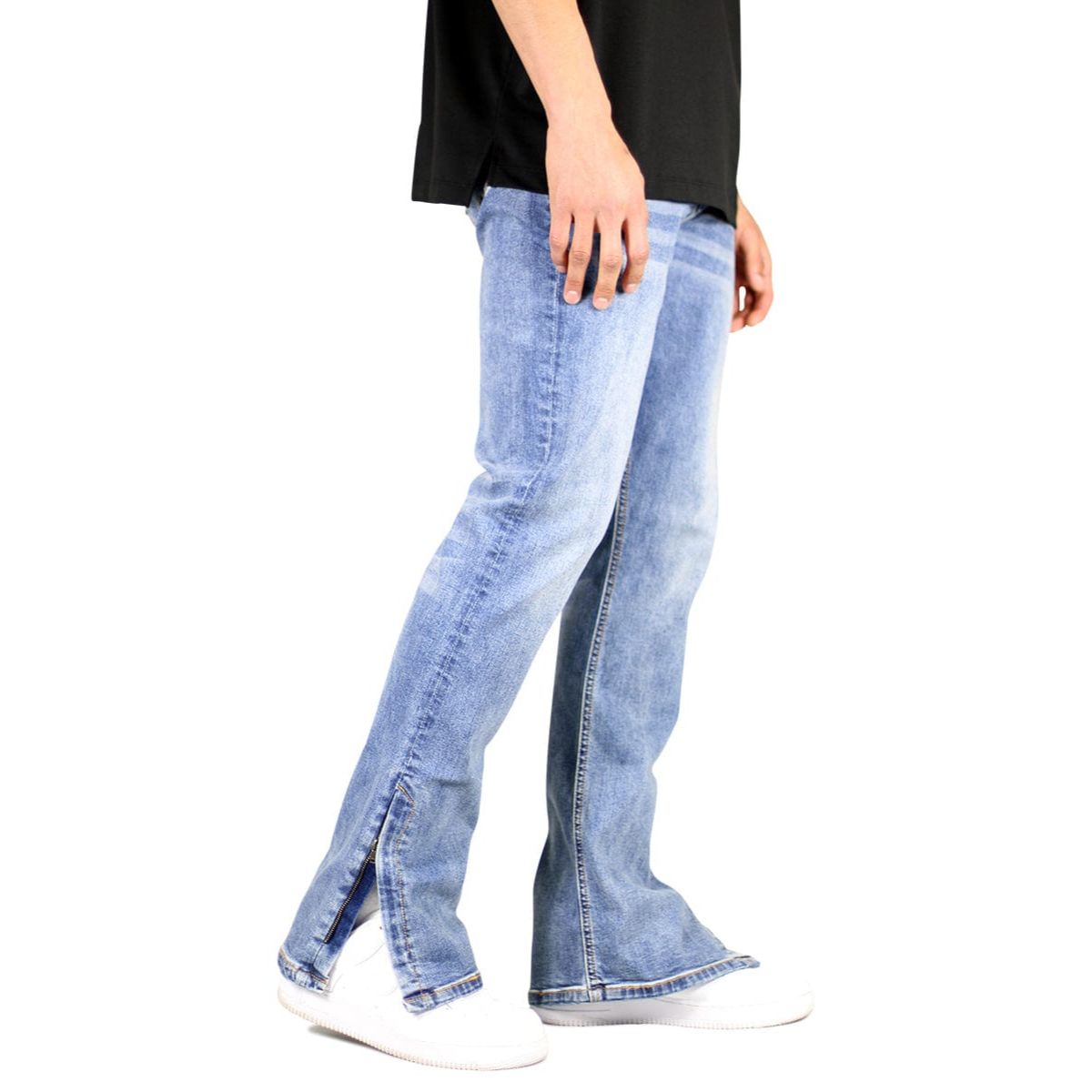 Hyper Denim Flare Zipper Jeans