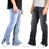 Hyper Denim Flare Zipper Jeans