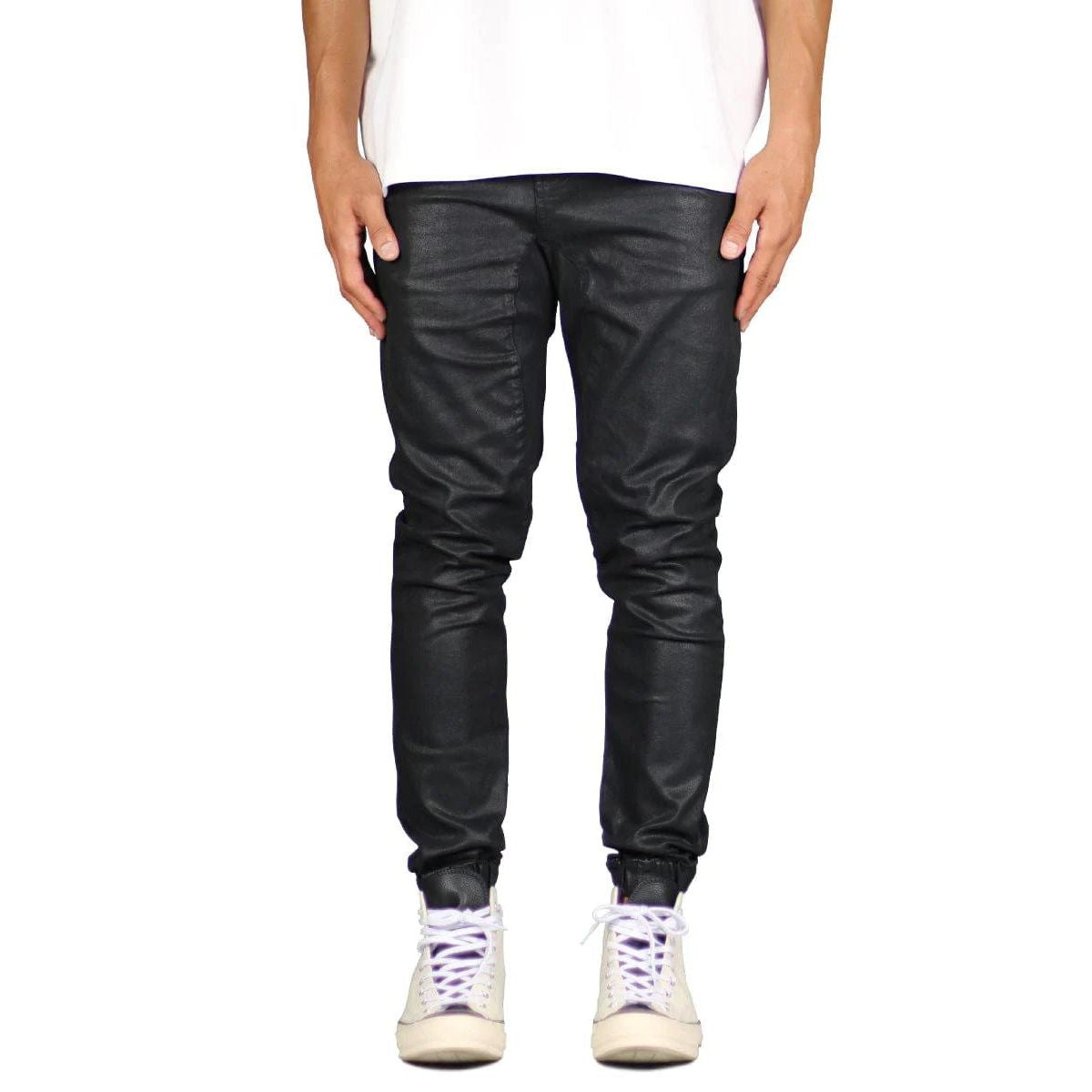 Hyper Denim Coated Denim Jogger Black