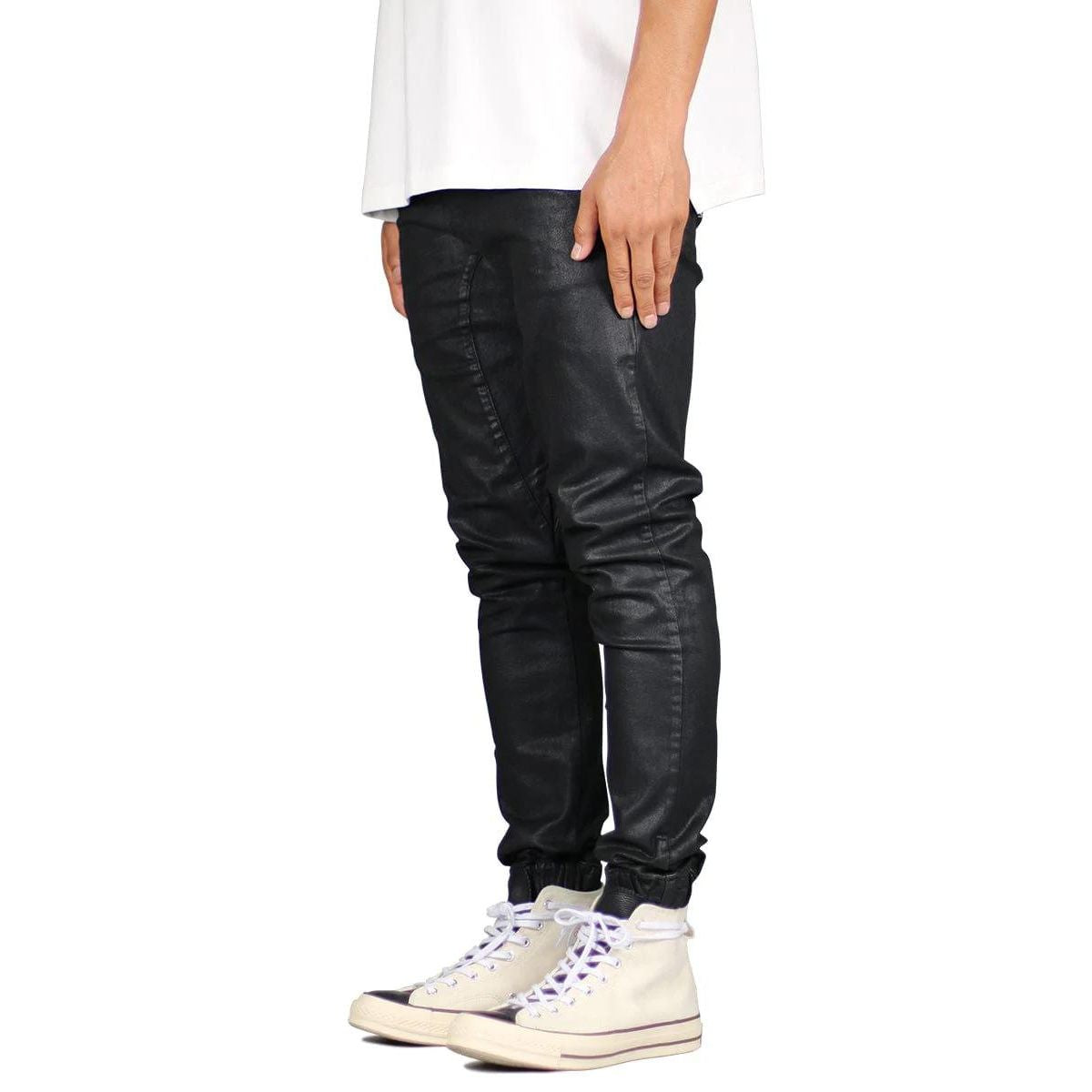 Hyper Denim Coated Denim Jogger Black