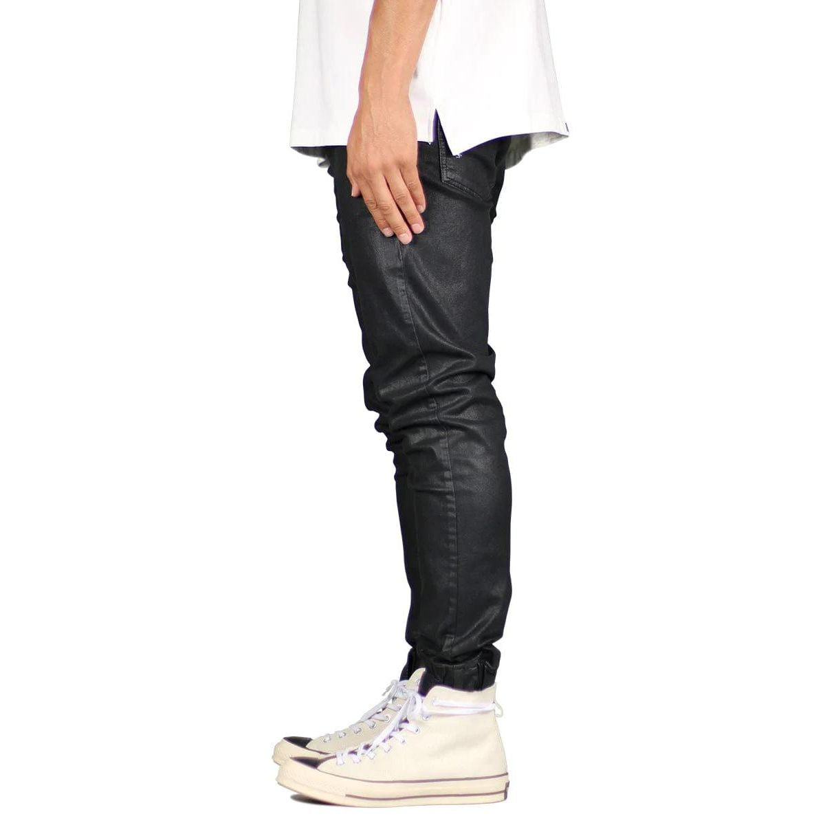 Hyper Denim Coated Denim Jogger Black