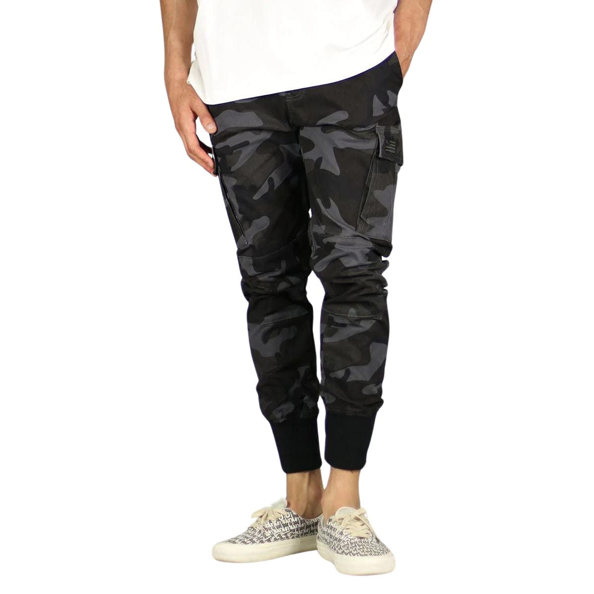 Hyper Denim Cargo Jogger Black Camo