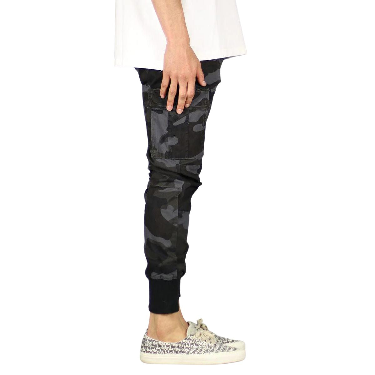 Hyper Denim Cargo Jogger Black Camo