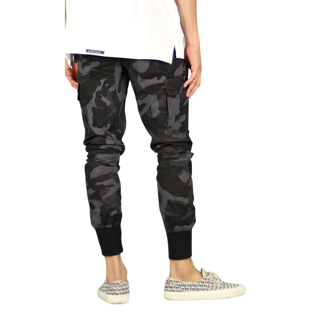 Hyper Denim Cargo Jogger Black Camo