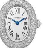 Cartier Baignoire Watch Size 15/16 Mini White Gold Diamonds HPI01607