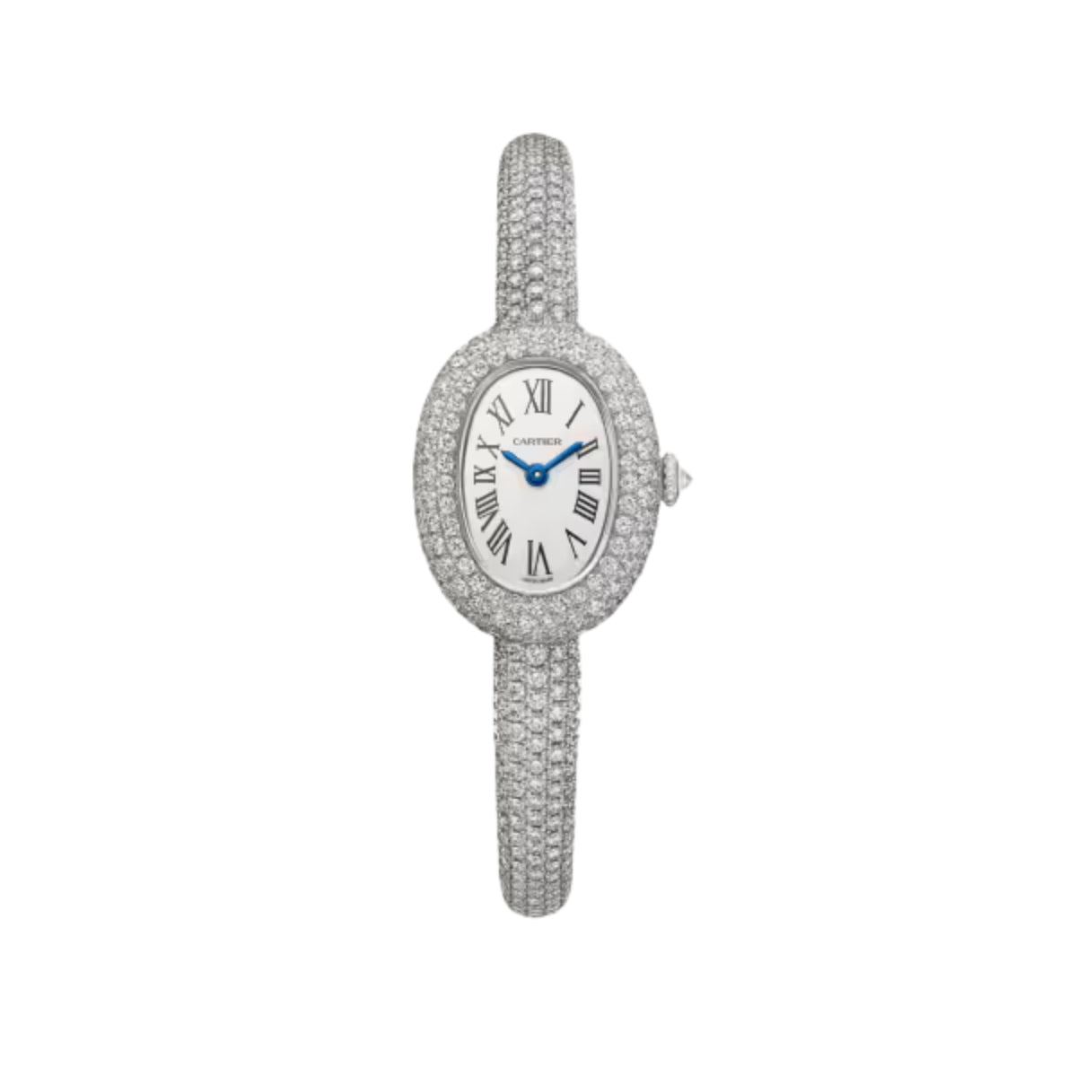 Cartier Baignoire Watch Size 15/16 Mini White Gold Diamonds HPI01607