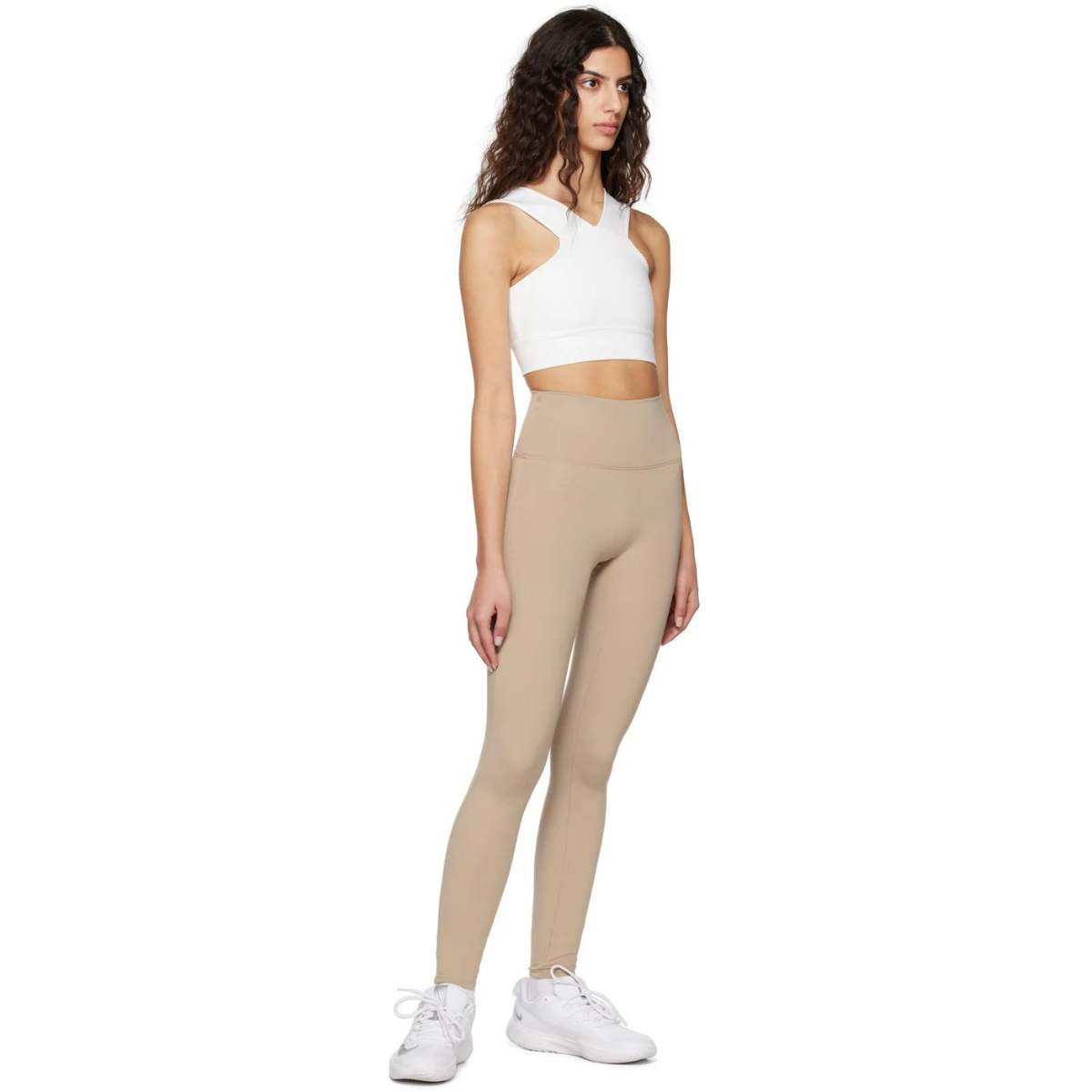 Heros White 'The Strap Crop Sport Top