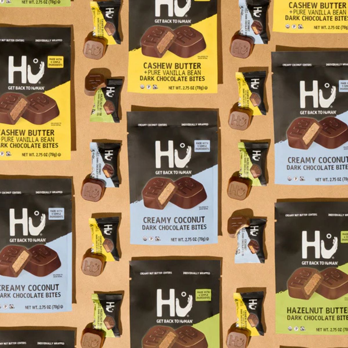 HU Kitchen Hazelnut Butter Dark Chocolate Bites 78g