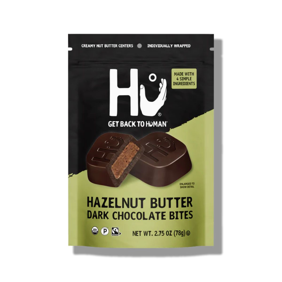 HU Kitchen Hazelnut Butter Dark Chocolate Bites 78g