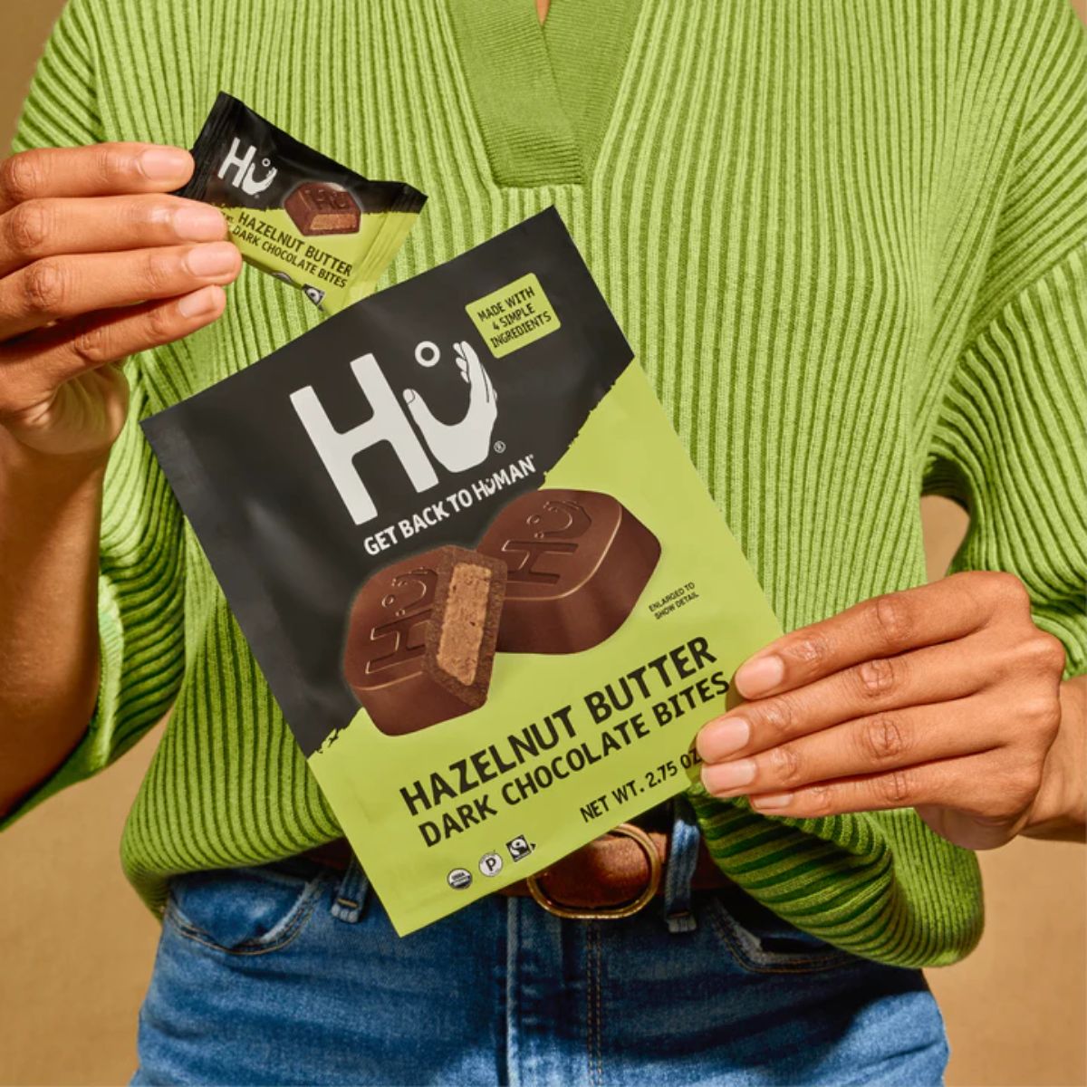 HU Kitchen Hazelnut Butter Dark Chocolate Bites 78g