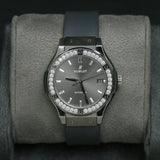 Hublot 38 Classic Fusion Racing Grey Titanium Diamond Bezel 565.NX.7071.RX.1204