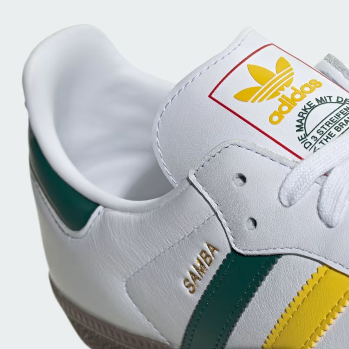 Adidas Samba OG Rasta White Yellow Green