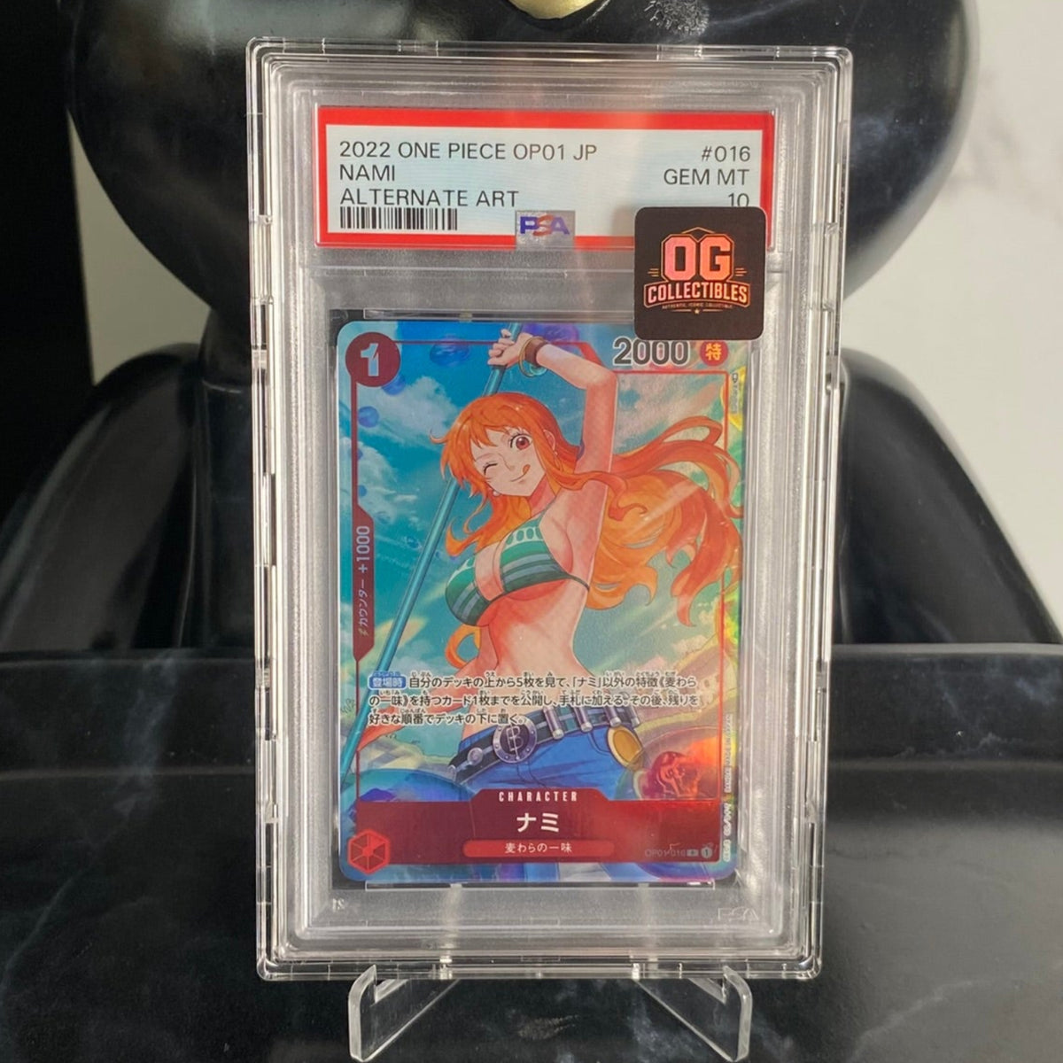 One Piece Card PSA 10 Nami OP01-016 ALT ART