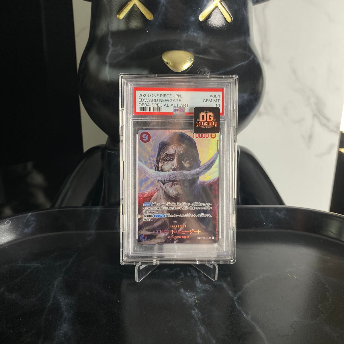 One Piece Card PSA 10 Edward Newgate SR-SPC OP02-004 Booster Pack The Kingdom Of Conspiracy