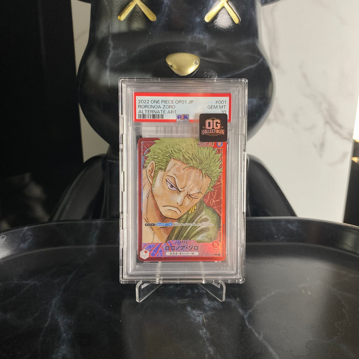 One Piece Card PSA 10 Roronoa Zoro L-P OP01-001 Booster Pack Romance Dawn