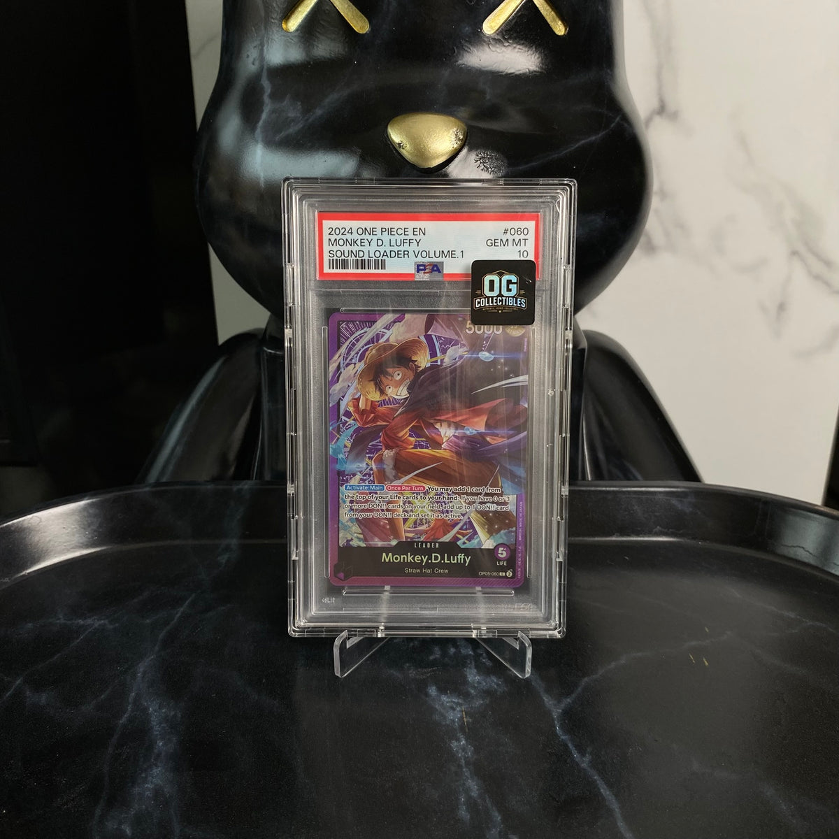 One Piece Card PSA 10 Monkeyt D. Luffy OP05-060 Sound Loader Volume 1 English