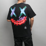 RIC Ricky Is Clow Joker Smiley T-shirt Black Rickyisclown