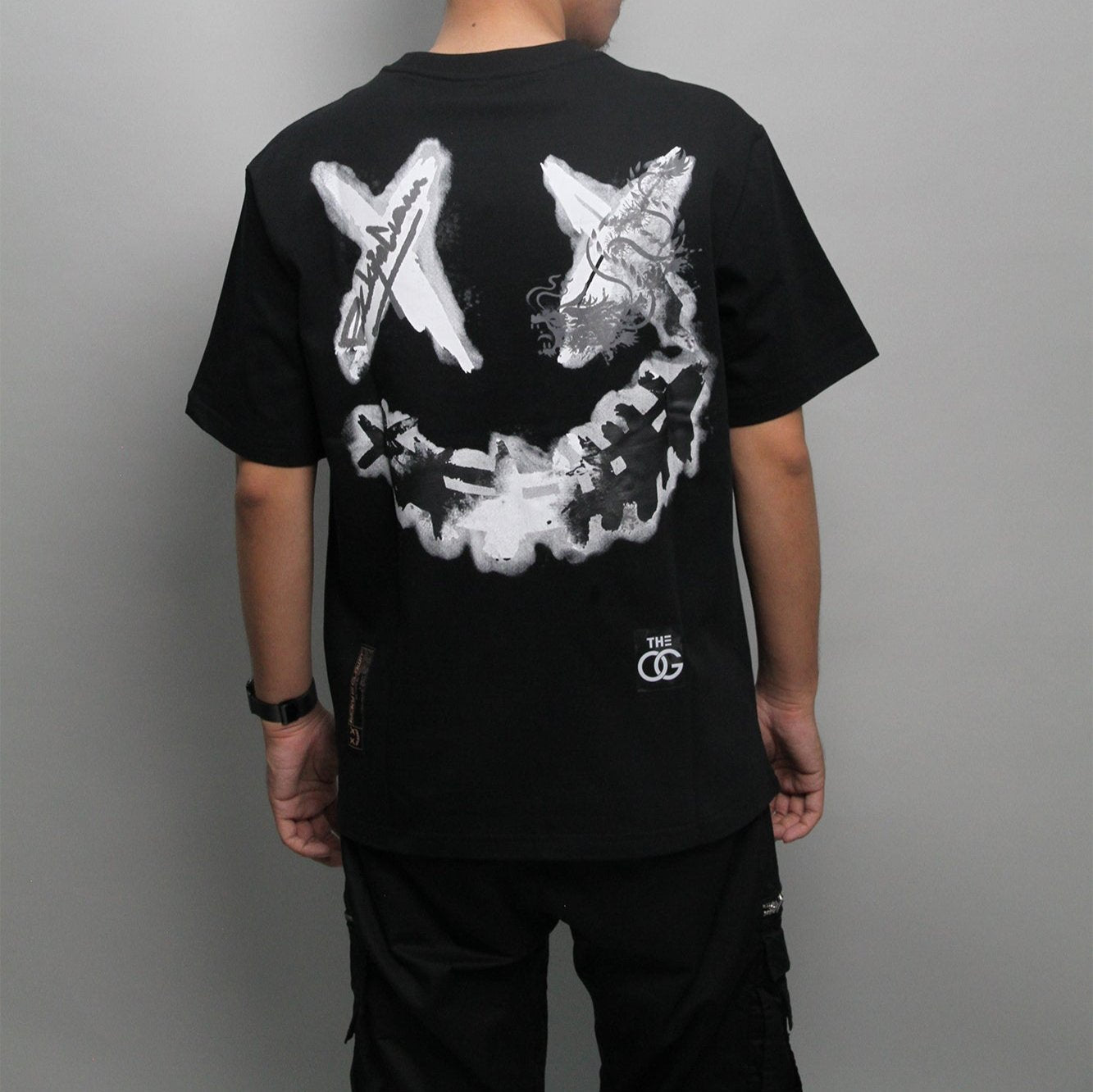 RIC Ricky Is Clown Splash Ink Dragon Tears Smiling T-shirt Rickyisclown