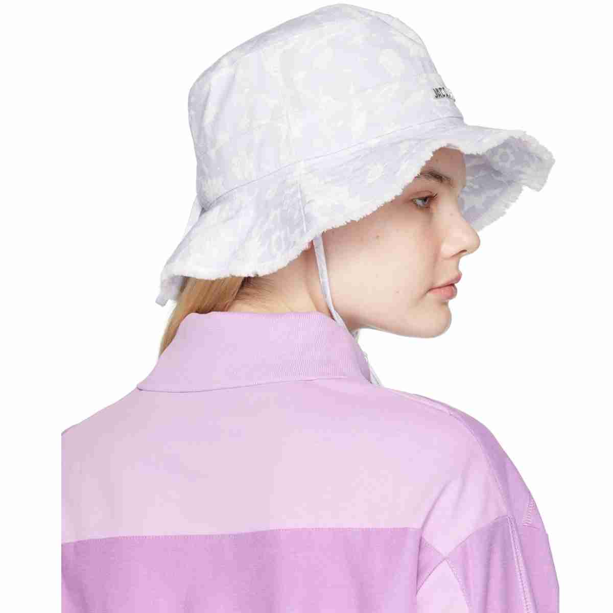 Jacquemus 'Le Bob Artichaut' Bucket Hat White Purple