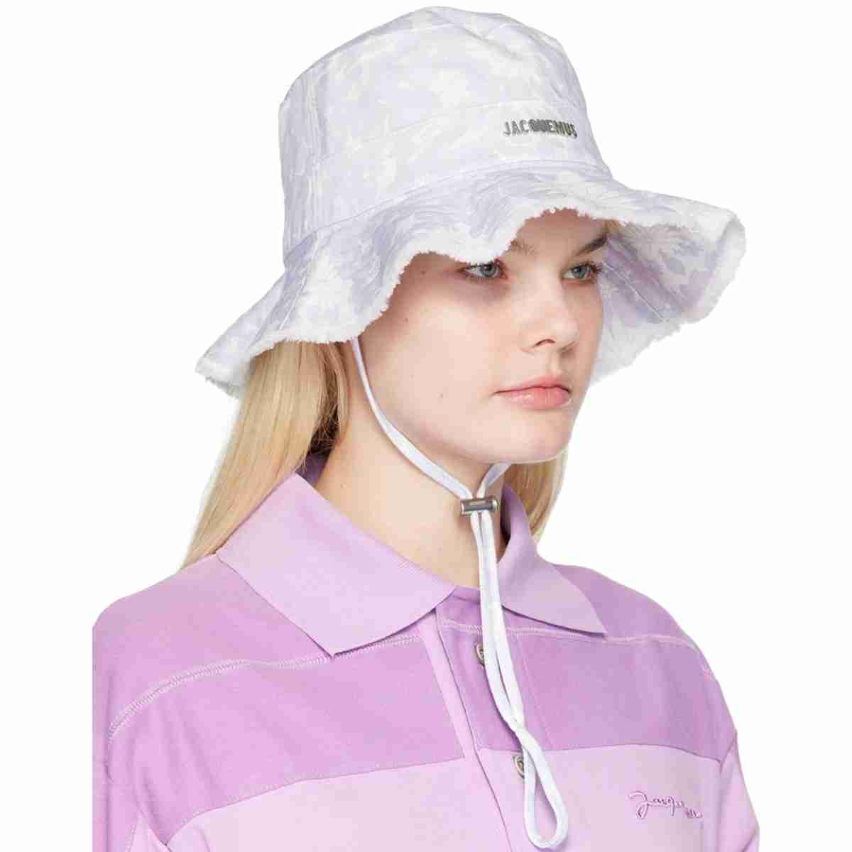 Jacquemus 'Le Bob Artichaut' Bucket Hat White Purple