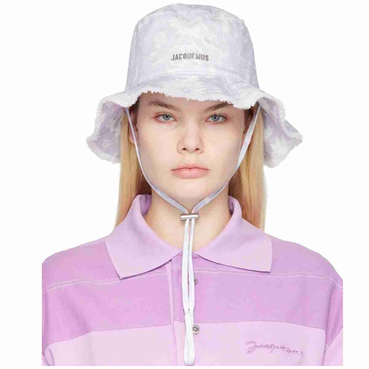 Jacquemus 'Le Bob Artichaut' Bucket Hat White Purple