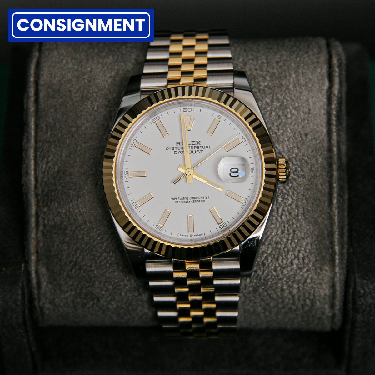DateJust 41 White Index Dial Jubilee 126333