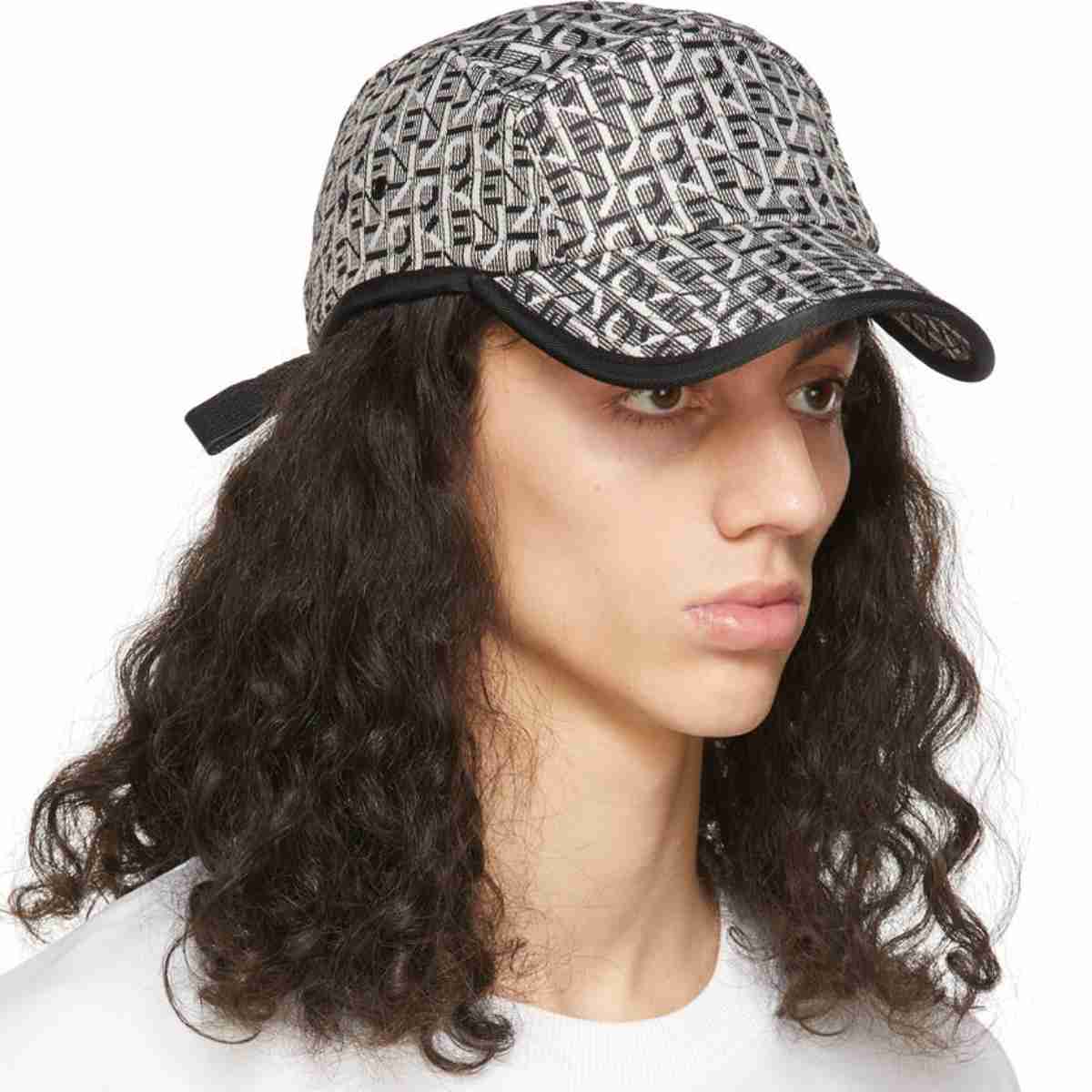 Kenzo Black & White Monogram Cap