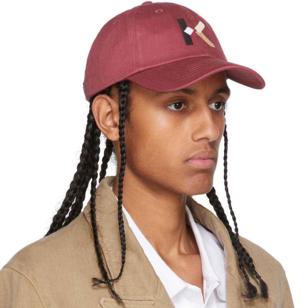 Kenzo Red Twill 'K' Cap