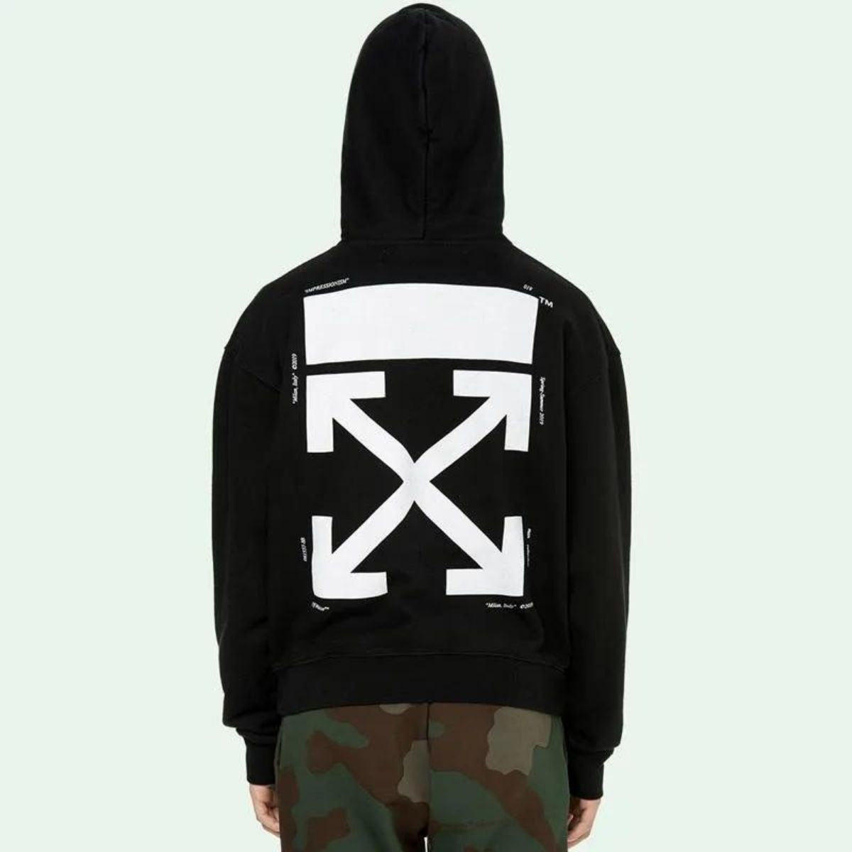 Off White Kiss Hoodie Black