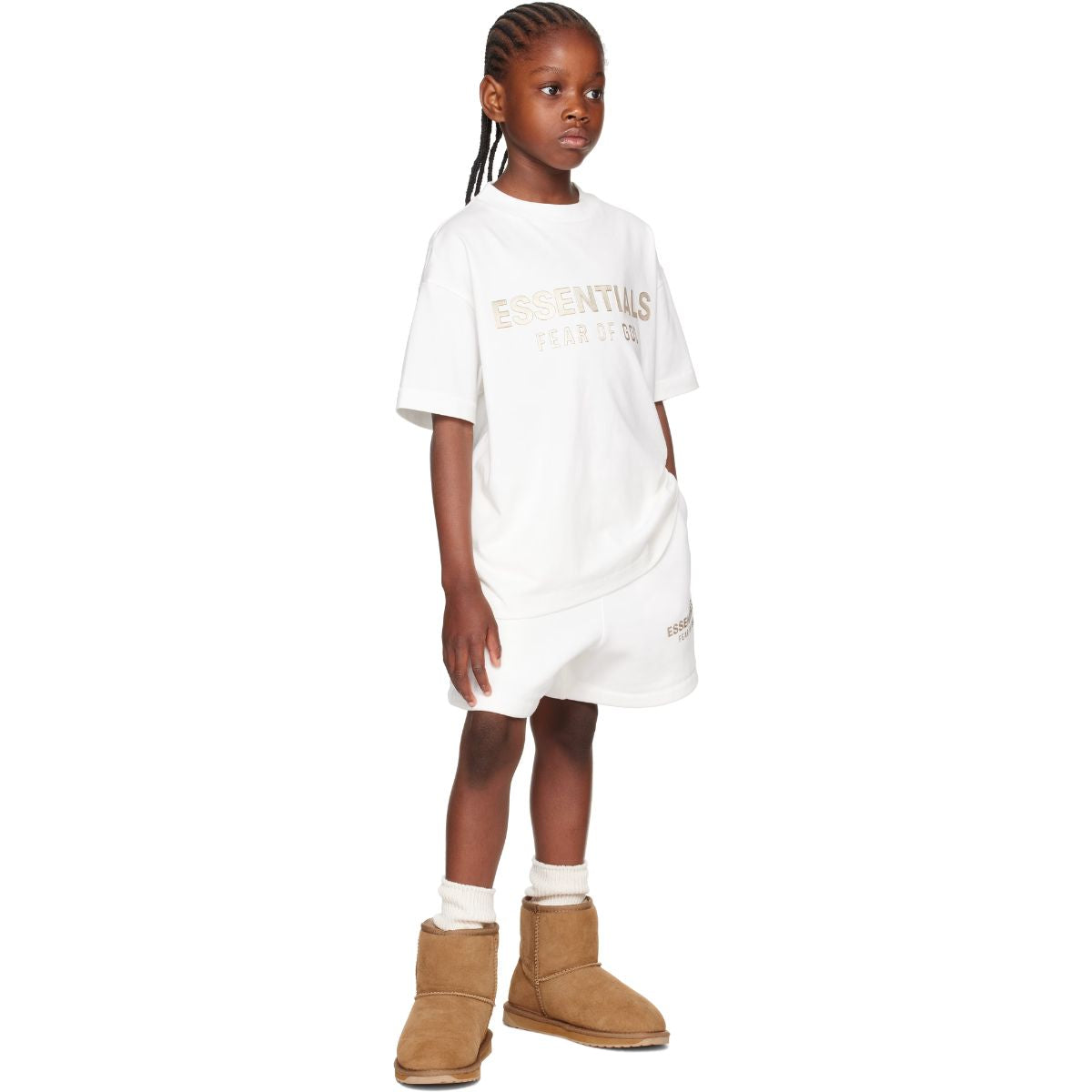 Fear of God Essentials Kids Fleece Soccer Shorts