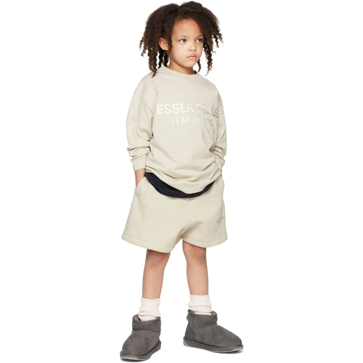 Fear of God Essentials Kids Fleece Soccer Shorts