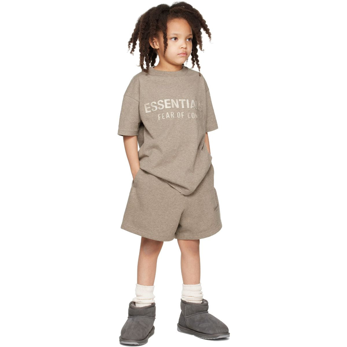 Fear of God Essentials Kids Fleece Soccer Shorts