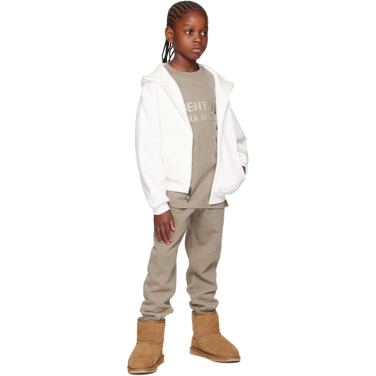Fear Of God Essentials Kids Classic Fleece Zip-Up Hoodie
