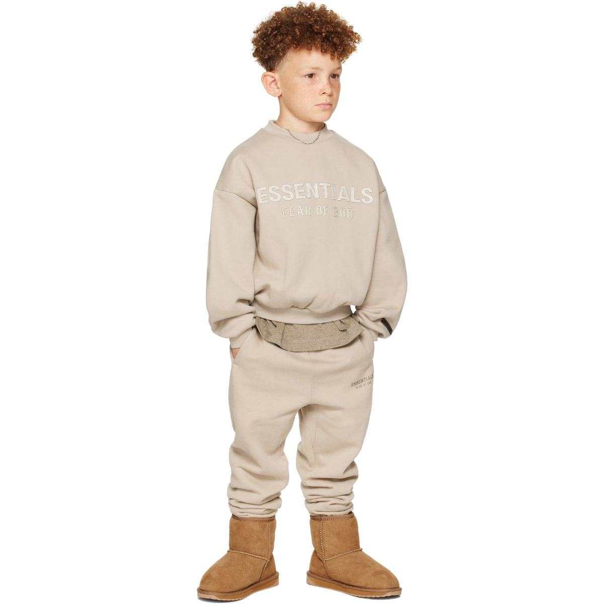 Fear Of God Essentials Kids Fleece Crewneck Sweatshirt