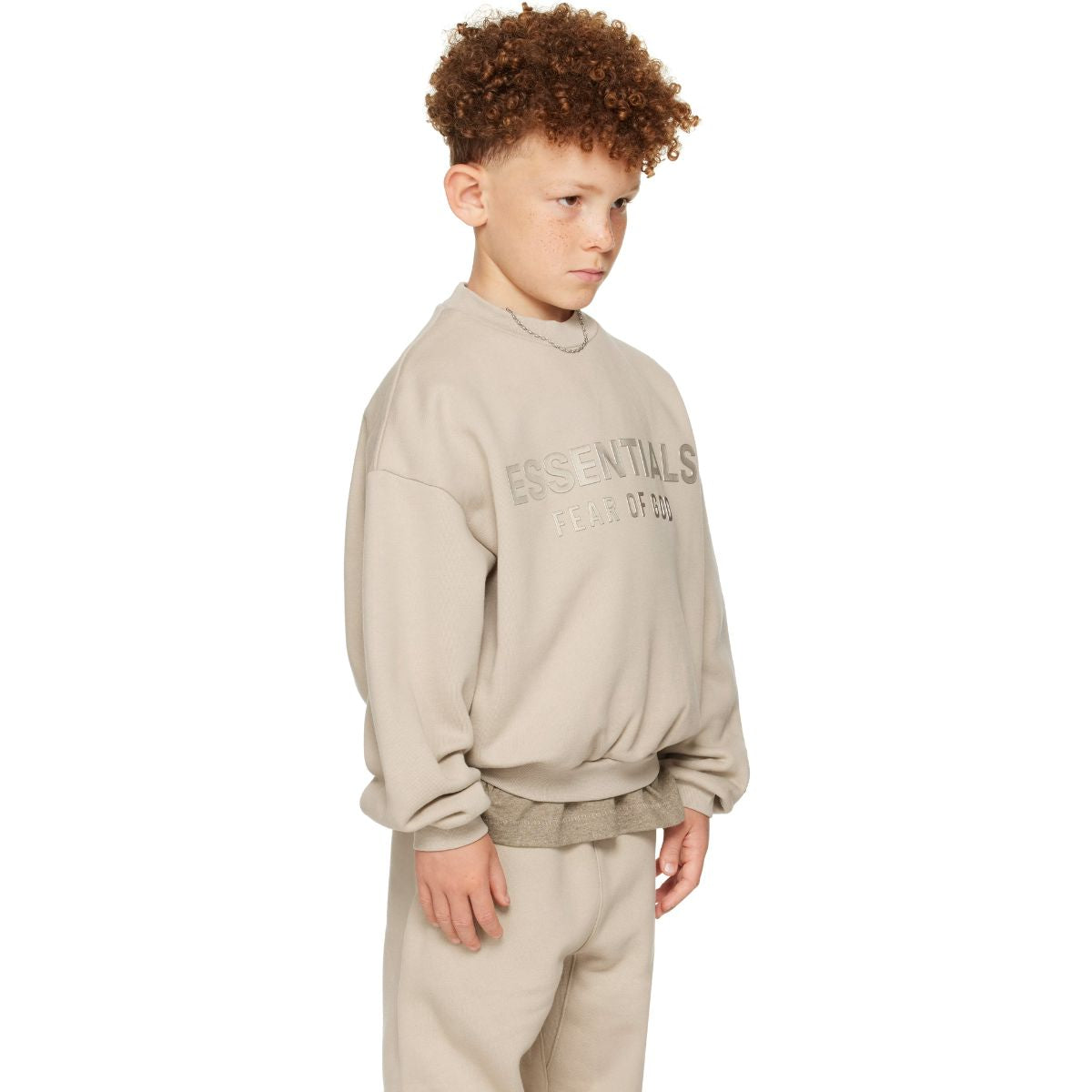 Fear Of God Essentials Kids Fleece Crewneck Sweatshirt